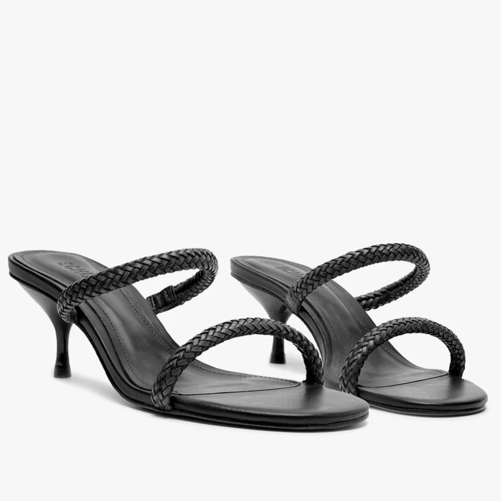 *NEW* SCHUTZ women's taliah‎ square sandal in jet Size 8B